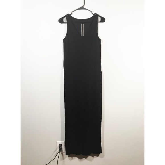 NWT Rick Owens Kinga Black Midi Dress - Size 42 - Picture 5 of 8